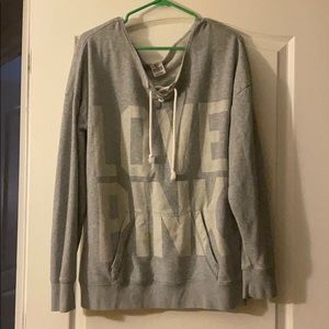 LOVE PINK Light Gray Sweatshirt